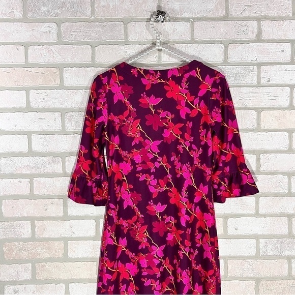 Jude Connally Nancy Floral Print Ruffle Sleeve Dress Size XS - Picture 4 of 9